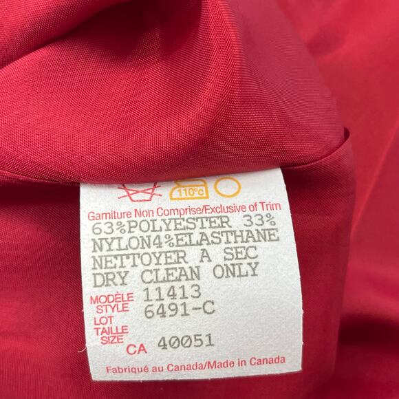 Frank Lyman Red Shiny Bubble Hem Belted Ruffle Sexy Zip Up Cocktail Party Dress - Picture 10 of 13